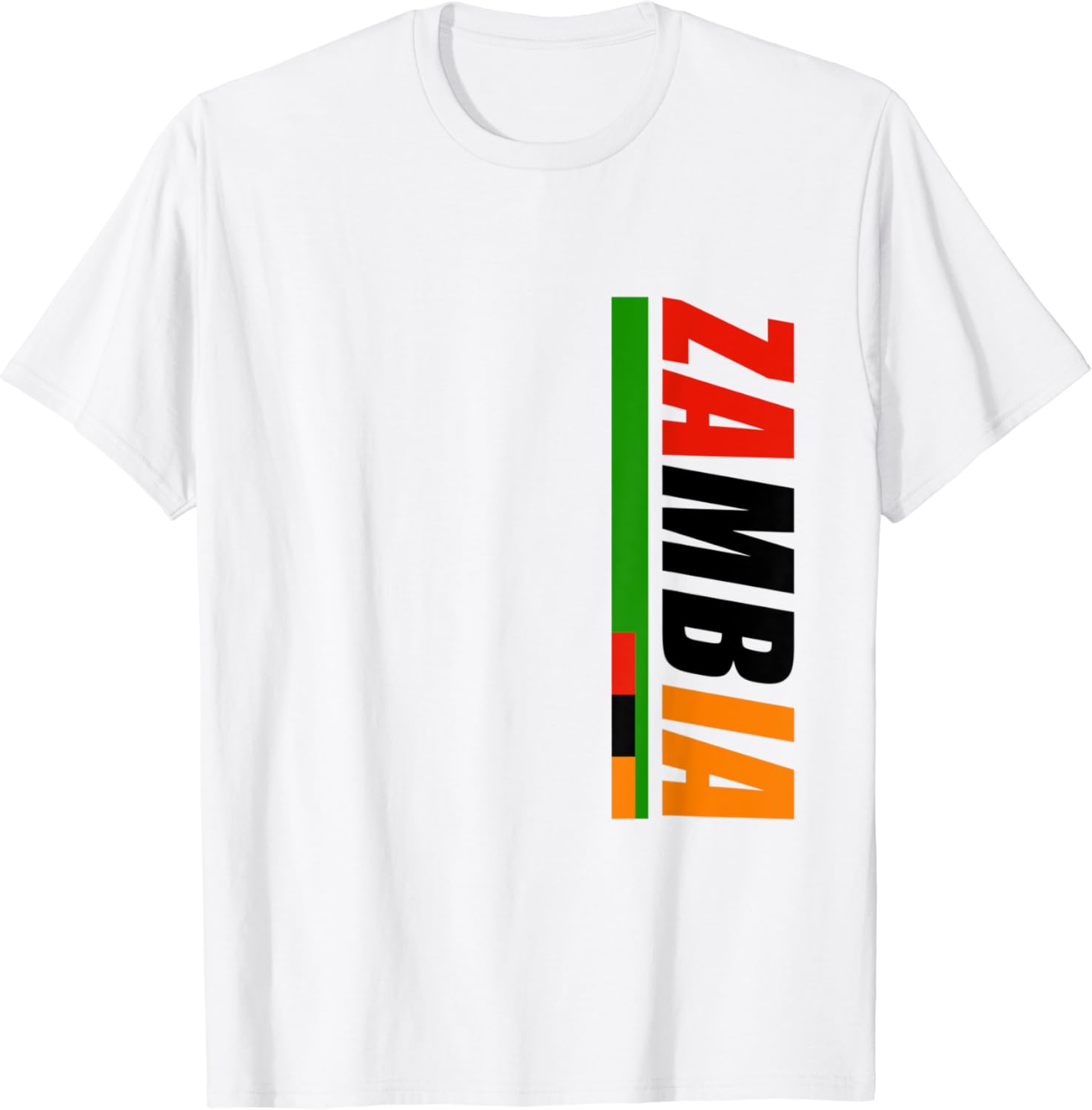 Zambian Flag Tees Orange Eagle Souvenir Republic Of Zambia TShirt